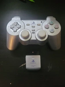 OEM Sony PS2 Katana Wireless Force 2 Controller Silver + Dongle *TESTED* - Picture 1 of 12