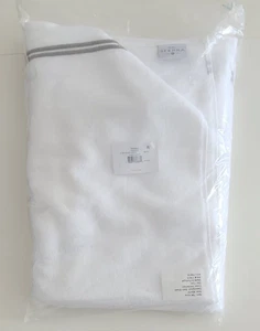 Sferra Aura Bath Sheet Towel White/Iron - Picture 1 of 12