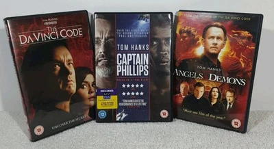 Tom Hanks Mini 3 DVD Bundle Da Vinci Code,Angels&Demons,Captain Phillips 12 F/P  - Image 1 of 4