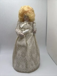 Vtg 1950s Angel Tree Topper Porcelain Head And Hands Lights Up - Picture 1 of 6