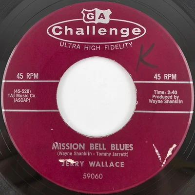 Jerry Wallace – Mission Bell Blues / Little Coco Palm 1959 45rpm 7" Record 59060 - Image 1 of 4