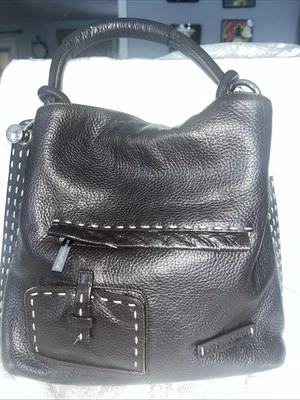Bolso de Mano BCBGMaxAzria Mediano Firma Bolso Hobo Cuero Guijarro Marrón Foto 1 de 4
