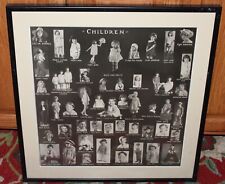 Antique Photograph Collage Print Early American Hollywood Children Actors Framed