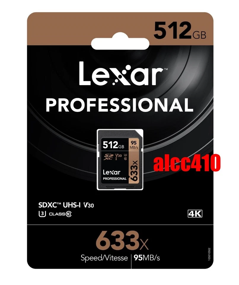 Lexar Professional 512GB SD SDXC 633x Memory Card UHS-1 95MB/s U3 4K Extreme AU - Image 1 of 1