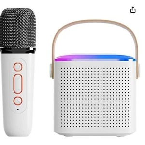 Bluetooth Speaker with Wireless Microphone Portable Karaoke Speaker with LED NWT - Picture 1 of 6