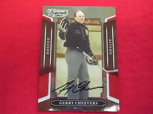 2008 Sports Legends Gerry Cheevers certified autograph card Bruins signature - Picture 1 of 1