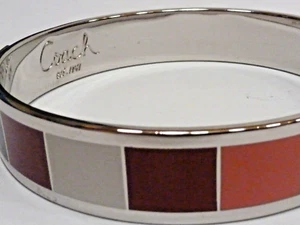 (B7) Coach Multicolor Enamel Bangle Bracelet - New - Picture 1 of 6