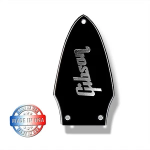 3 Ply Black/White/Black Truss Rod Cover for 1975 Gibson Flying V + Chrome Decal - Picture 1 of 5
