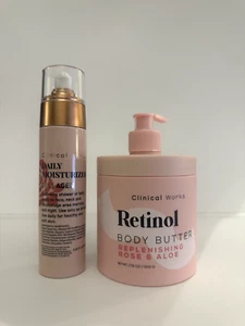 CLINICAL WORKS FACE MOISTURIZER 148ml.+BODY BUTTER 500g.NEW - Picture 1 of 10