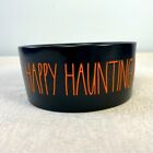 Rae Dunn Artisan Collection Matte Black Halloween ?Happy Haunting? Ceramic Bowl