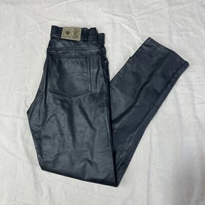 Pantalone pelle vintage uomo 30 nero made in Mexico cowboy western outdoor natura - Foto 1 di 16