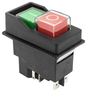 Industrial Push Button Switch, Off On, DPST, 120V AC, 16A - KJD17-22213-112 - Picture 1 of 1