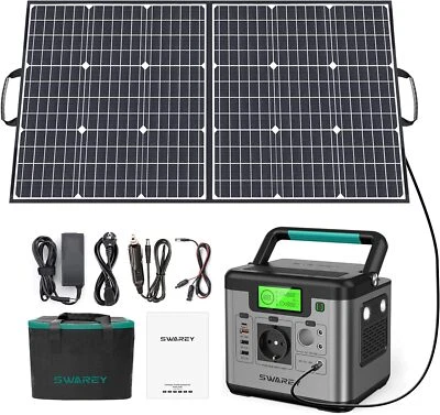 500W Power Station 518Wh Solargenerator Max-1000W Ladegeräte Mit 100W Solarpanel - Bild 1 von 4