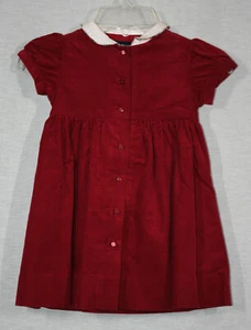 RALPH LAUREN INFANT GIRL'S BURGUNDY RED VELVET DRESS SIZE 12 MONTHS NEW WITH TAG - Picture 1 of 4