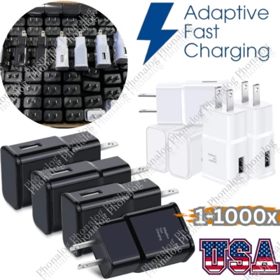 Wholesale Bulk Adaptive Fast USB Wall Charger Block Power Adapter For Samsung LG - Image 1 of 4