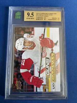 2019-20 Upper Deck UD Canvas Young Guns Filip Zadina Red Wings Graded 9.5 - Image 1 of 2