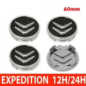 4 Cache Moyeu Jante Roue Enjoliveur Logo insigne noir Citroen 60mm Neuf+ suivi - Picture 1 of 5