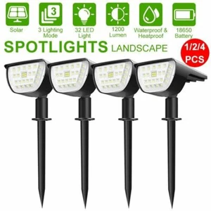 32 LED Landscape Light Solar Powered Outdoor Garden Path Lawn Lamp Waterproof US - Picture 1 of 12