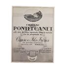 Chateau Pontet Canet Originaldruck Magazin Werbung von 1938 Französisch