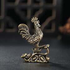 Tabletop Figurine Brass Rooster Animal Statue Sculpture Home Decor Gift