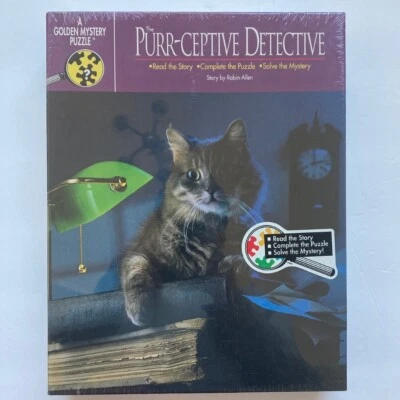 Mystery Jigsaw Puzzle The Purr-ceptive Detective Cat Solve 500 Pc Read Complete  - Image 1 of 4