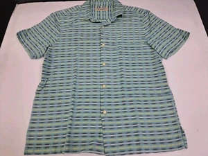 Tommy Bahama Short Sleeve Button Up Hawaiian Shirt Mens Size L Striped #6288 - Picture 1 of 6