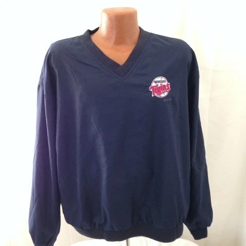 vintage 1999 minnesotaTwins Pullover Jacket L windbreaker vtg 90s mlb baseball Cover