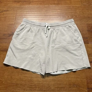 Marine Layer Sweatshorts XL 6" Beige Knit Cotton Raw Hem Casual Beach City Gym - Picture 1 of 17
