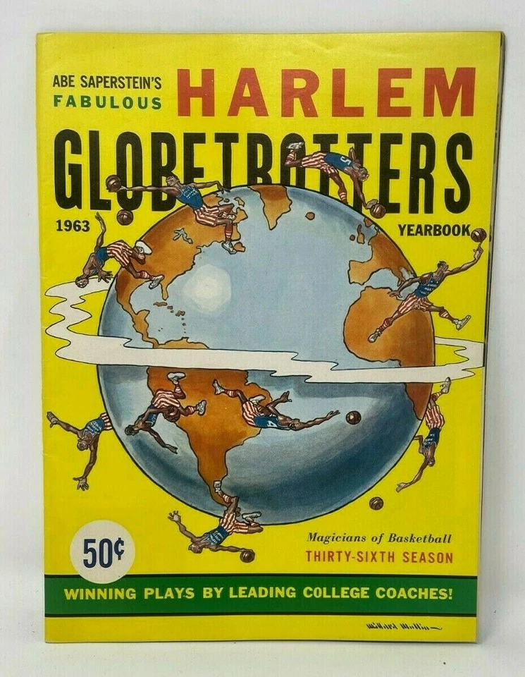 Abe Saperstein's Harlem Globetrotters 1963 Yearbook Magazine Excellent Condition - Image 1 of 1
