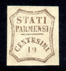 1859 Parma Governo Provvisorio 10 cent. bruno nuovo cert. Sorani * - Foto 1 di 2