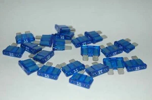 (QTY 20) Fussmann ATC-15 fusible de hoja automotriz 15 amperios lata azul marca Bussman - Imagen 1 de 5