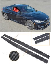 For 15-20 BMW F82 M4 Performance Style CARBON FIBER Side Skirts Panel Extension