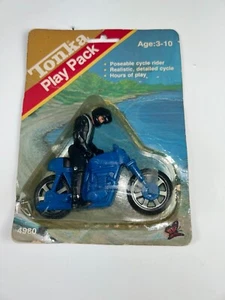 1982 TONKA Blue Dirt Bike with Rider NEW with card #4980 Play Pack- plz read - Picture 1 of 5