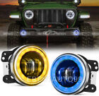4" Blue LED Fog Lights Projector Halo Ring For 94-2001 Dodge RAM 1500 2500 3500