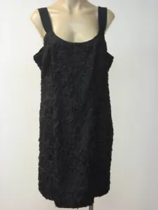 Abito Cami Eileen Fisher nero seta senza maniche 14 Nuovo con etichette $198 - Foto 1 di 1