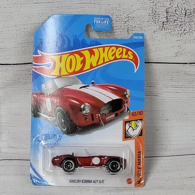 2021 Hot Wheels #250 Muscle Mania 10/10 SHELBY COBRA 427 S/C vermelho escuro lacrado - Imagem 1 de 4