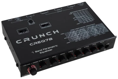 Crunch CREQ7B 7 bandas de audio para automóvil EqualiZer con controlador de línea de 9 voltios + subcontrol Foto 1 de 4
