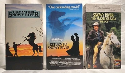 3 Vintage VHS The Man From Snowy River, Return To Snowy River, Snowy River... - Image 1 of 4