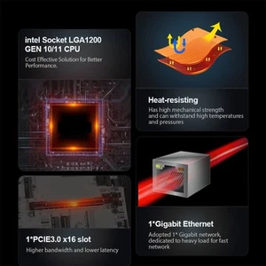 JINGSHA H511M-K Motherboard -Socket LGA1200 GEN 10/11 CPU Processor DDR4 CB - Afbeelding 1 van 22