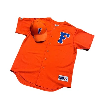 University Of Florida UF Gators Vintage 90s USA Made Baseball Jersey W/Hat - Image 1 of 4