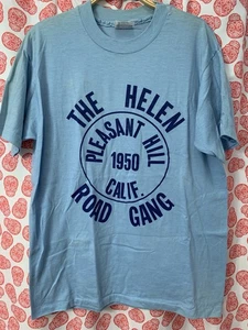 T-shirt vintage Helen Road Gang Pleasant Hill California 1950 punto singolo - Foto 1 di 11