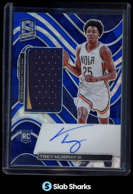 2021 PANINI SPECTRA #211 TREY MURPHY III BLUE WAVE FOTL PATCH AUTO RC ROOKIE /30 - Image 1 of 4