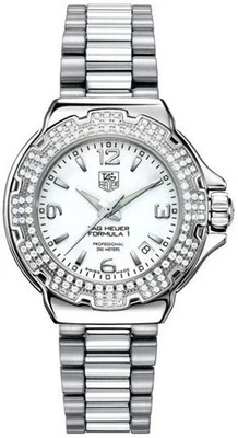 Reloj para mujer TAG Heuer Formula 1 120 diamantes esfera blanca 37 mm WAC1215.BA085 Foto 1 de 4