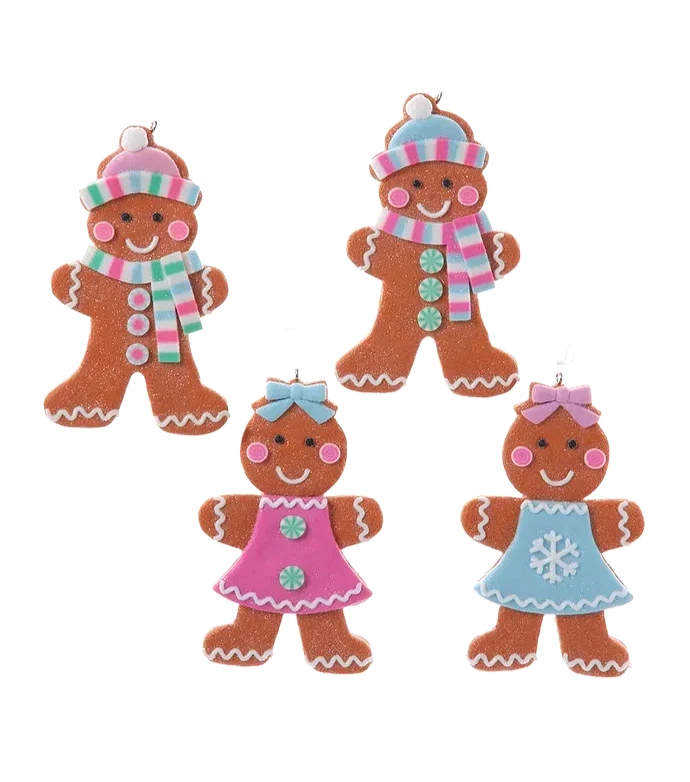 Курт Адлер пряники человек девочка розовый украшения Рождественский праздничный набор из 4 новый - Изображение 1 из 1