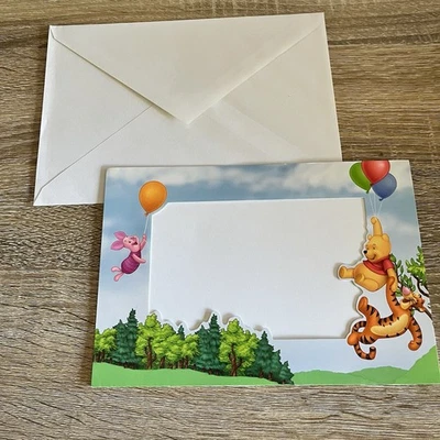 Winnie The Pooh Birthday / Party Photo Greeting Card Hallmark 4 Available New - Image 1 of 4
