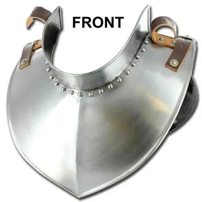 Medieval Renaissance Templar Knights Standing Collar Gorget 18G Armor - Image 1 of 4