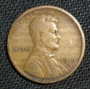 1919-S Lincoln Wheat Cent Improper Alloy Mix "Woody " Error Obverse & Reverse - Picture 1 of 3