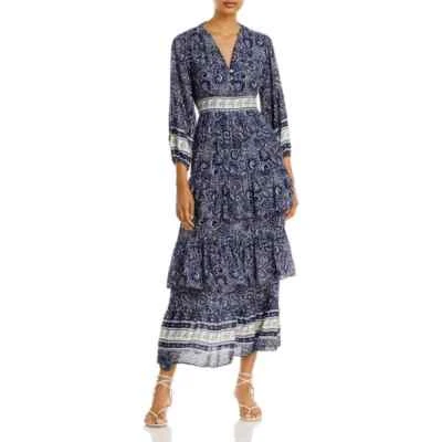 NWT Aqua Tiered Maxi Dress Blue M $148 - Image 1 of 4