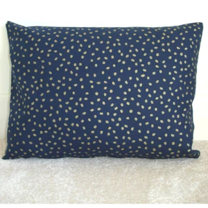 Navy Blue Cushion Cover 12x16 Gold and Dark Blue With Zip Both Sides oblong - Picture 1 of 4