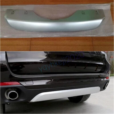 Protector de barra de placa de deslizamiento de placa de parachoques trasero plateado mate apto para BMW X5 F15 2014-2018 Foto 1 de 4
